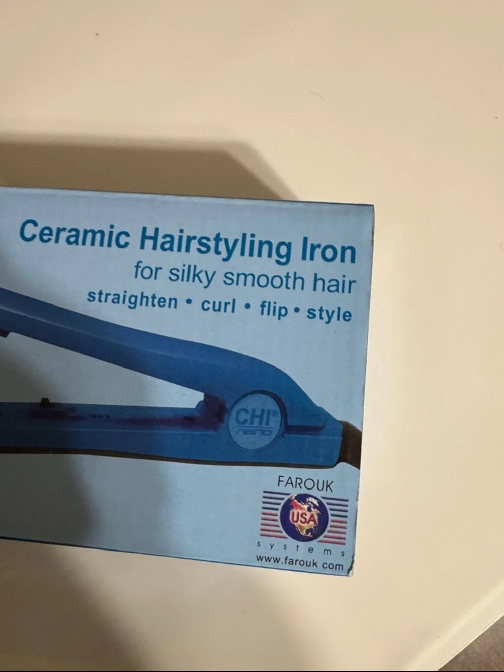 NIB CHI Nano Silver Ceramic Hairstyling Iron Blue GF1001N